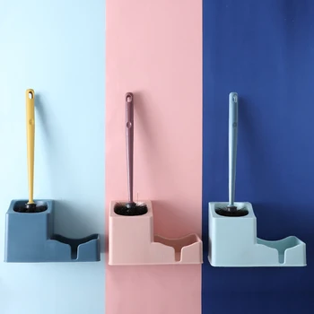 

Modern Cute Toilet Brush Wall Mounted Cleaning Set Toilet Brush Hanging Organizer Accessori Bagno Bathroom Supplies DE50MT