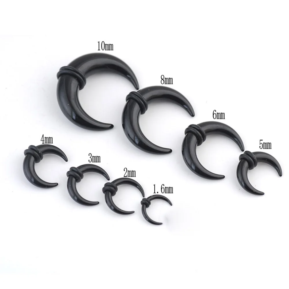 Symphony Vært for Lang Piercing 2Pcs Gauge Acrylic Buffalo Horn Taper Claw Flesh Plugs and Tunnels  Bull Expander Ear Stretcher Black Body Jewelry - buy at the price of $0.63  in aliexpress.com | imall.com
