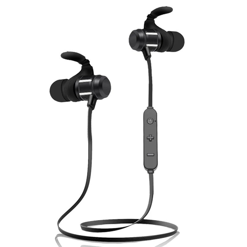 Магнитные беспроводные bluetooth наушники спортивные стерео с защитой от пота