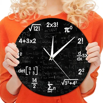 

Funny Math Column Digital Acrylic Hanging Clock Math Lovers Wall Decoration Fashion Wall Clock