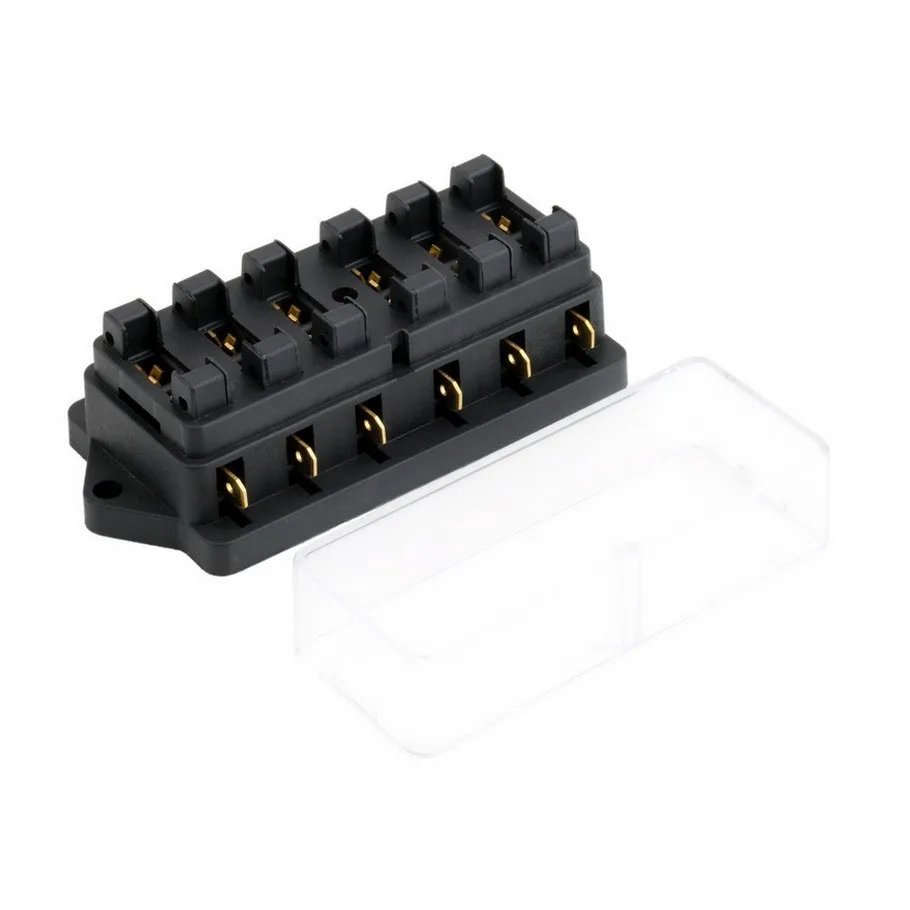 DC 12v светодиодные ленты 6 способ предохранителей блок держатель предохранителя поле автомобиль цепи Автомобильная лезвие предохранителей автомобиля аксессуар инструмент Горячая распродажа