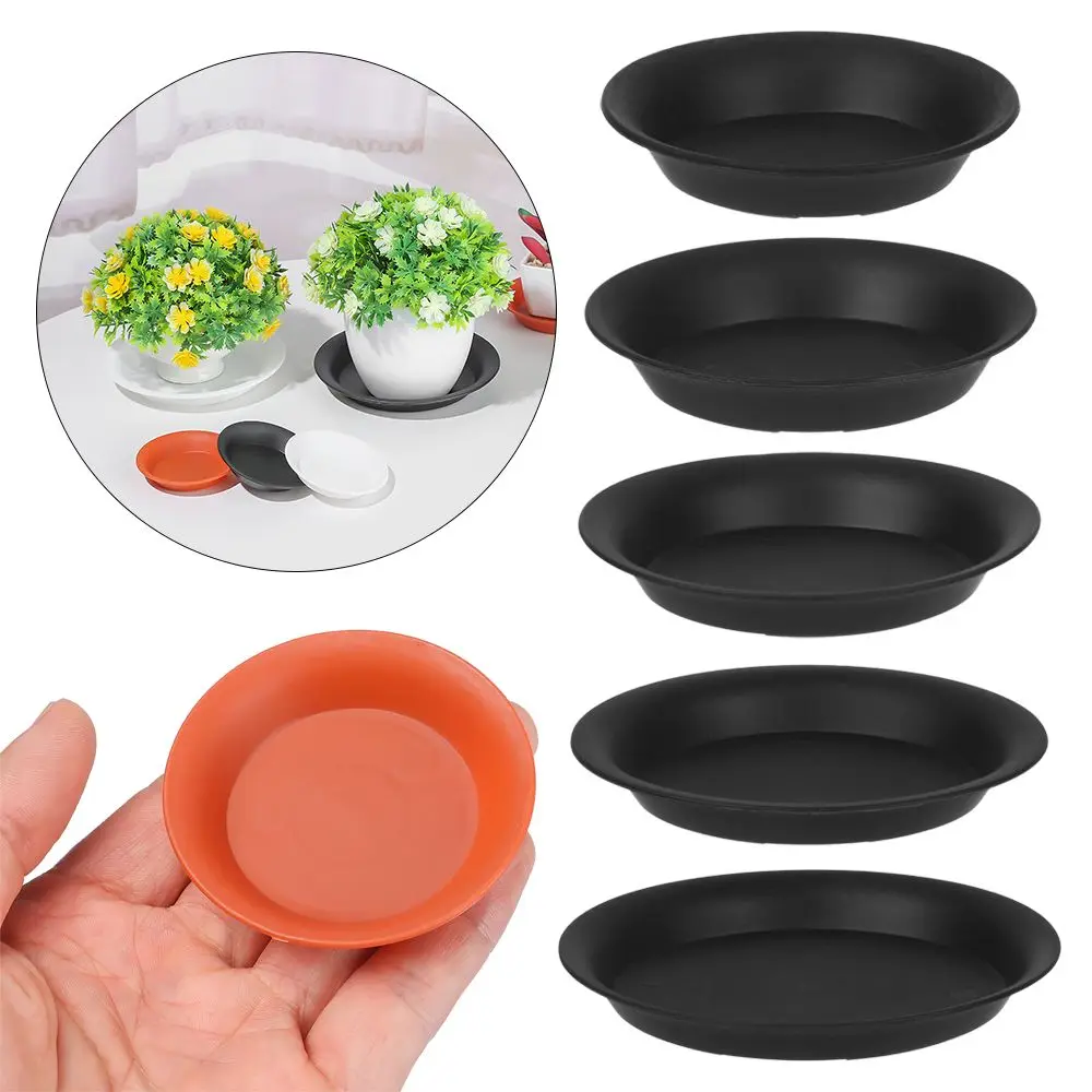 Set of 3 Round Heavy-Duty Plant Saucer Drip Trays for Indoor and Outdoor Use