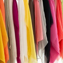 Crepe ชีฟองผ้าไนลอนผ้านุ่มสำหรับฤดูร้อนชุดหรืองานแต่งงานตกแต่ง 45*150 ซม./ชิ้น M51(China)