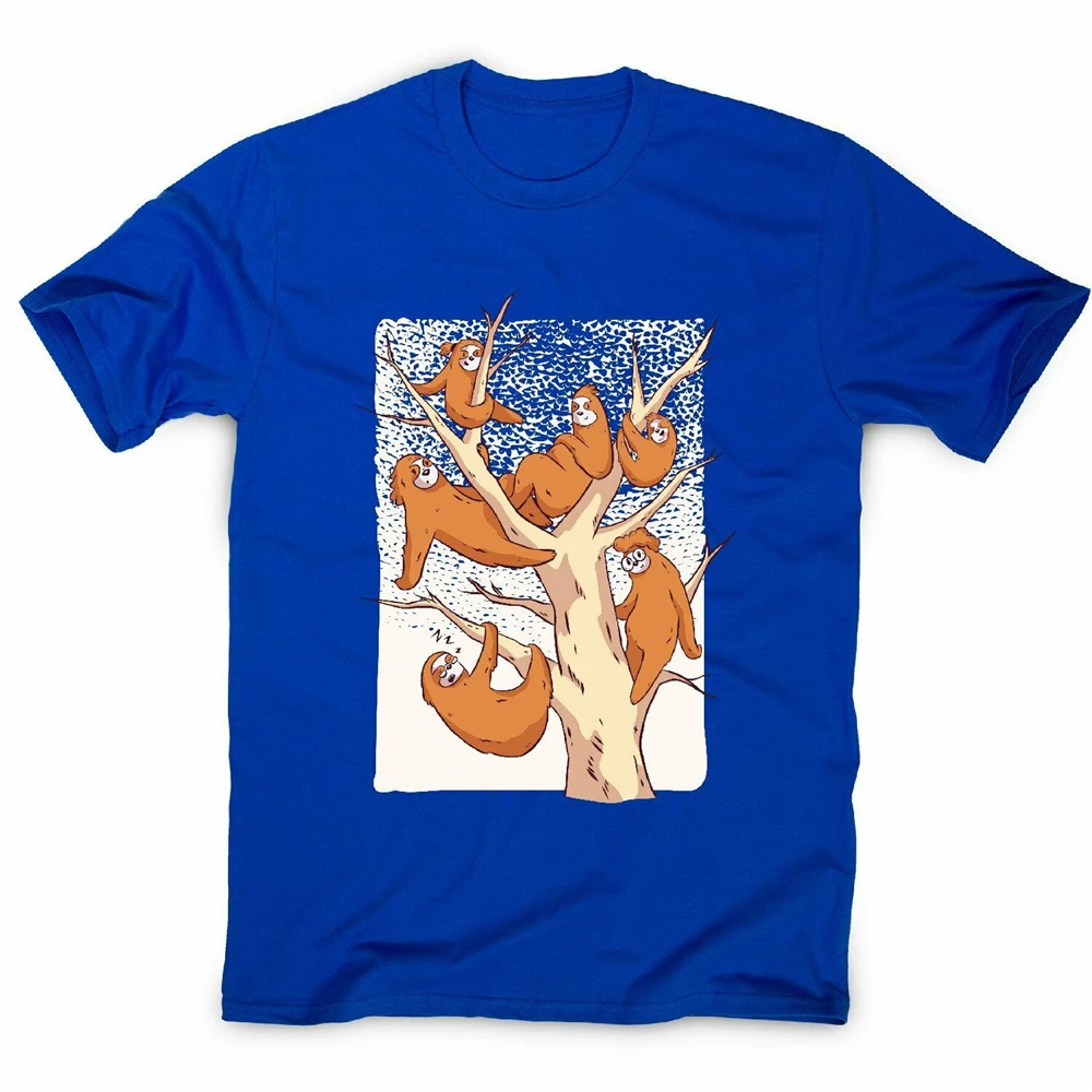 Sloth Family - Men'S Funny Premium T-Shirt Gym Tee Shirt | Мужская одежда