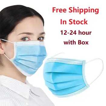 

Disposable 3Layer Anti-Dust Mouth Mask Anti-saliva Anti-pollution Dustproof Mask Shipping in 12-24 hours In stock Free Shipping