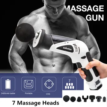 

NEW 7 Heads Tips Muscle massage gun Muscle relaxation Relieve soreness after Fitness Sports Relax Fascia Machine Tools