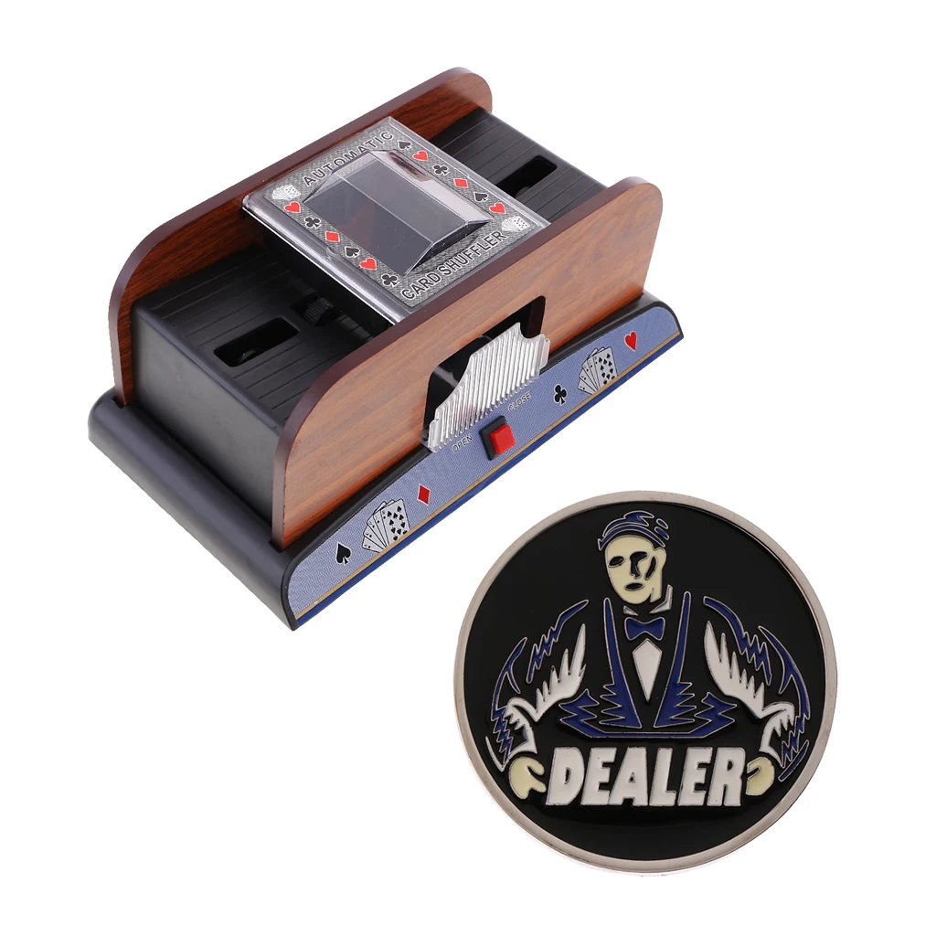 Poker Card Shuffler Automatic Shuffling Machine Casino Robot 2 Decks Set