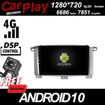 

Qled 1280*720 Screen Car Android 10 Player for Toyota LANDCRUISER 100 Multimedia Carplay Bluetooth GPS Radio Head Unit