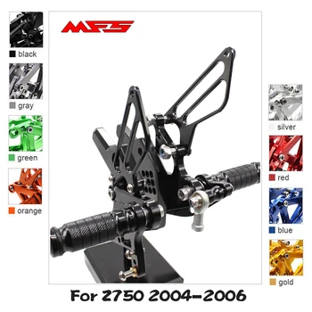 

MFS Motorcycle Rearset CNC Adjustable Foot Pegs Accessories For Kawasaki Z750 2004 2005 2006 Footrests Z750 Foot Rests Footpegs