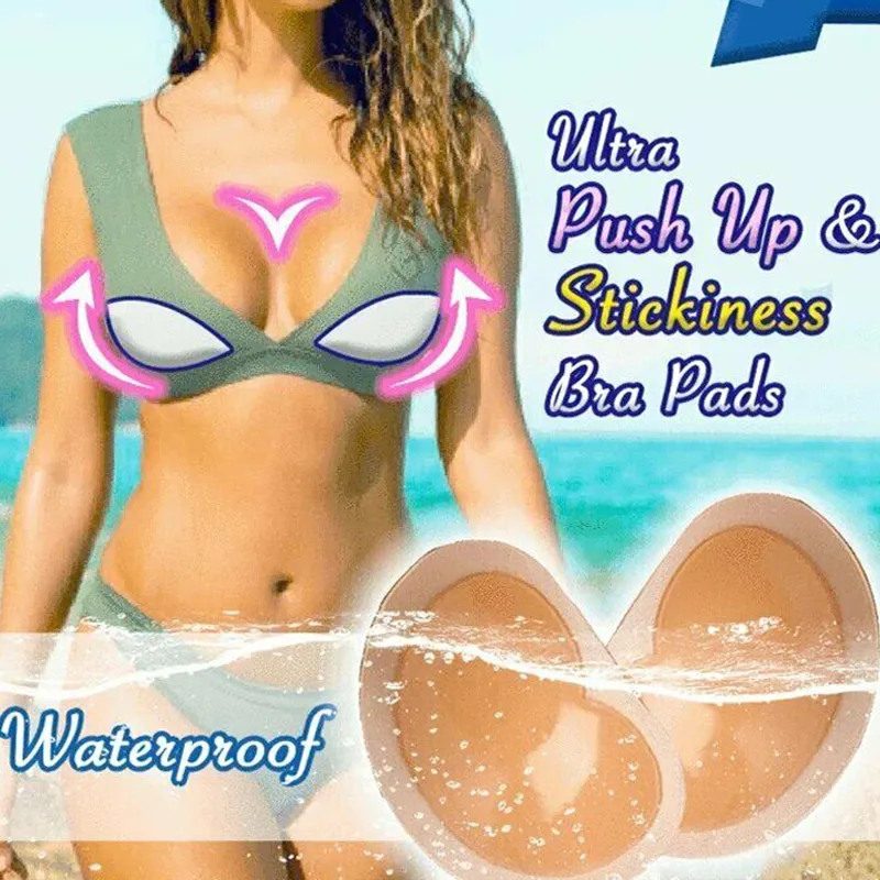 Липкие водонепроницаемые Ультра Пуш-ап подушечки для бюстгальтера 1 пара силиконовых невидимых подушечек для бюстгальтера TH36