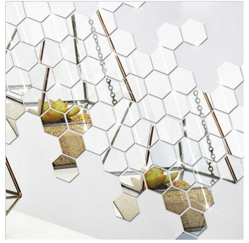 12pcs Acrylic DIY Decorative Mirror Wall Stickers Friendly High-quality Environmentally Living Room Bedroom Decor
