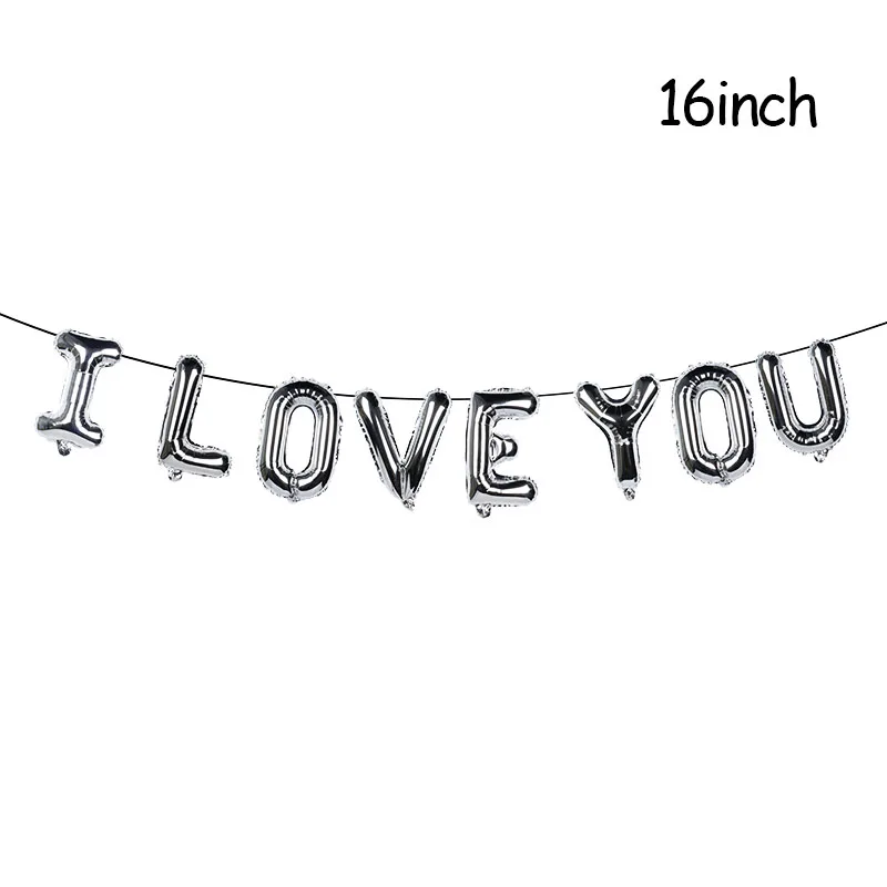 16inch balloons 2 Прекрасные красные и белые латексные воздушные шары «сердце» Надувные я люблю тебя воздушный шар из фольги вечерние украшения для свадьбы День Святого Валентина вечерние принадлежности - Цвет: 16inch balloons 2