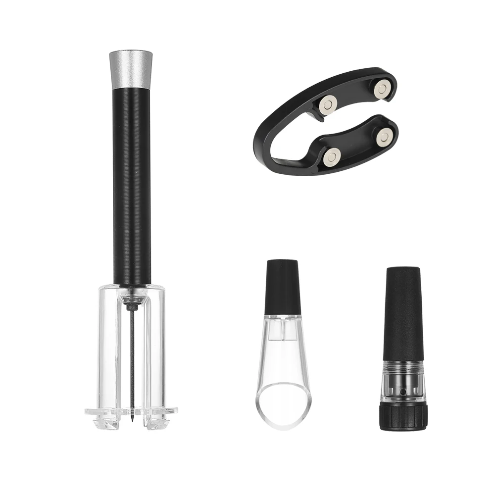 

New Pump Air Pressure Wine Bottle Opener Corkcrew with Foil Cutter Red Wine Champagne Bottle Preserver Air Pump Stopper Saver