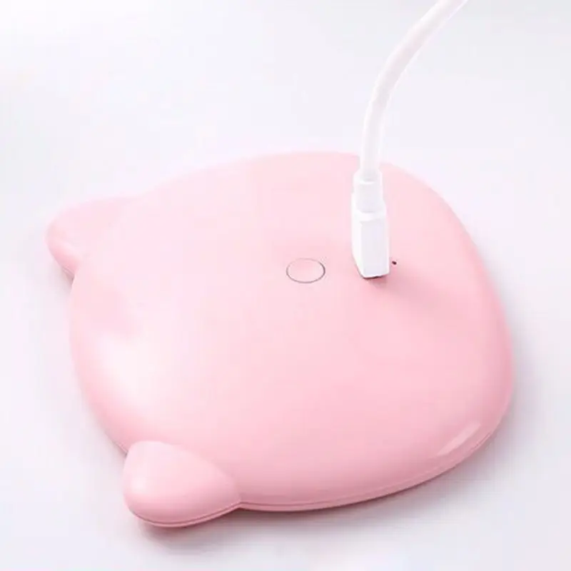

Portable USB Mini LED Makeup Mirror Cosmetic Cute Bear Hand Held Chargeable Darkness Light Travel