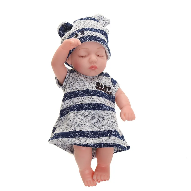 10 дюймов Bebe Кукла реборн все тело Мягкие силиконовые куклы bebe Кукла Реалистичная кукла Настоящее прикосновение дети Playmates подарок для детей - Цвет: JX-275-11