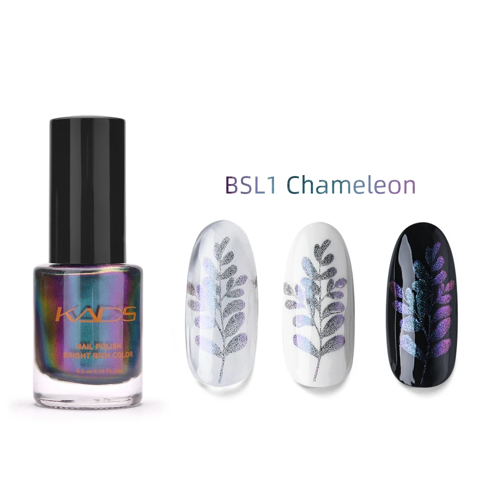 KADS 9,5 мл два в одном лак для ногтей и штамп Хамелеон дизайн Быстросохнущий легко переносить изображение для маникюра