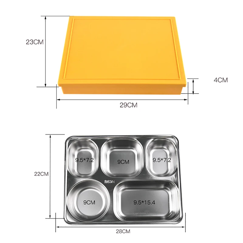 GESEW Ланч бокс для детей стеклянный микроволновый Бенто контейнер еды с отсеком