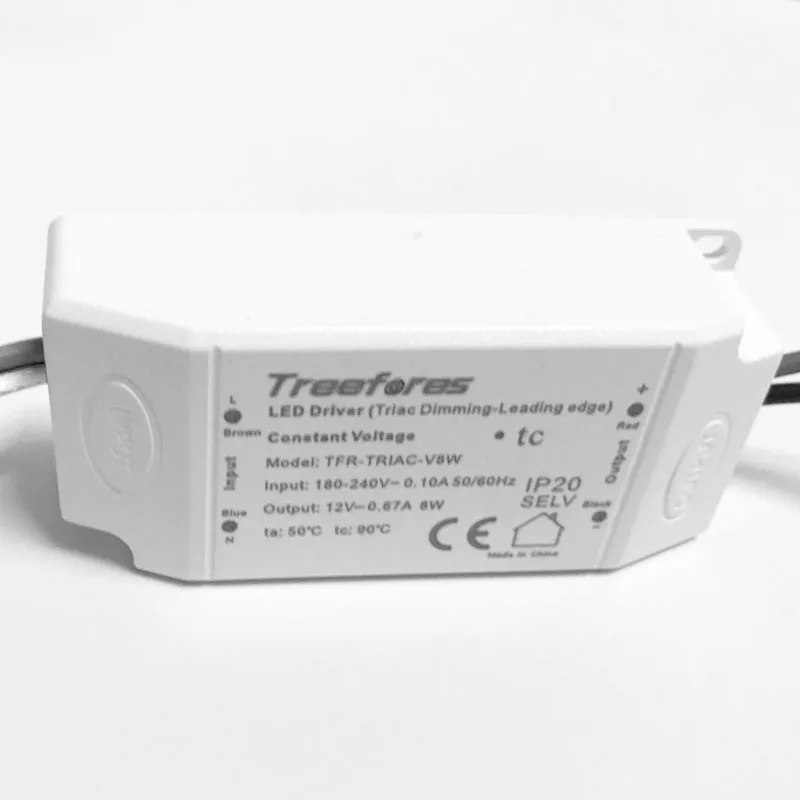 Triac Светодиодный источник питания с регулируемой яркостью 8 Вт 10 Вт 250/300/350/400 мА CE SAA TUV