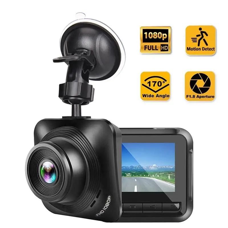 

2.2 Inch 1080P HD Car DVR Camera LCD 170 Degree Wide Angle Car Camera Recorder Gravity Sensor F1.8 Aperture Auto Dashcam Monitor