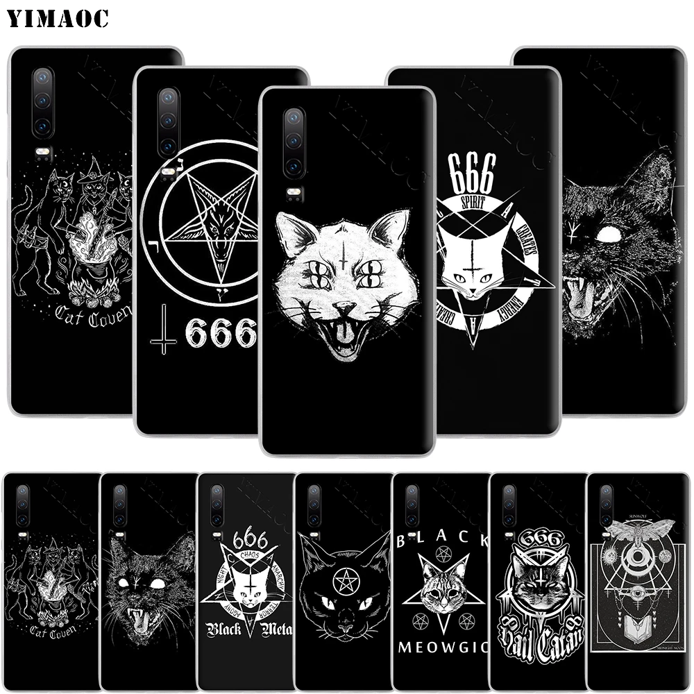 Телефонный чехол YIMAOC Witch and Cat для Huawei Honor 20 Note 10 9X 9 8X 8C 7A 7X 7C 6A Lite Pro|Бамперы| |
