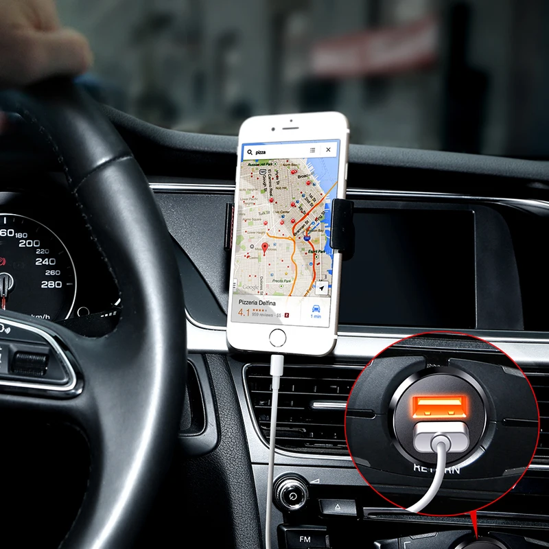 Автомобильное зарядное устройство JSAUX Quick Charge 3 0 А два USB порта 36 Вт автомобильный