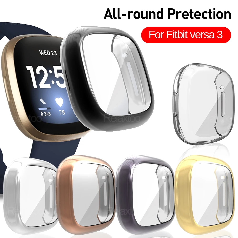 360 protection case for Fitbit versa 3 screen protector cover accessories Fitbi Fit bit versa3 smart Watch replacements | Электроника