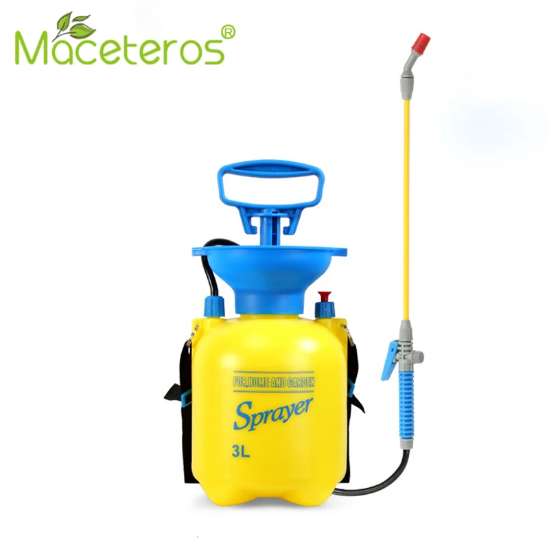 MACETEROS 3L Yellow Shoulder Type Sprayer Small Sprayer Household Manual Pump Watering Flower Spray Pot Gardening Spray Series