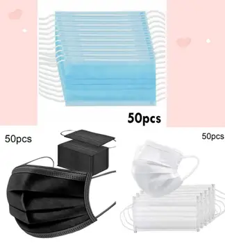 

1/10/50Pcs Disposable Anti-Dust Earloop Protective Face Masks Protective Face Masks mask Protective Face Masks mask Protective F