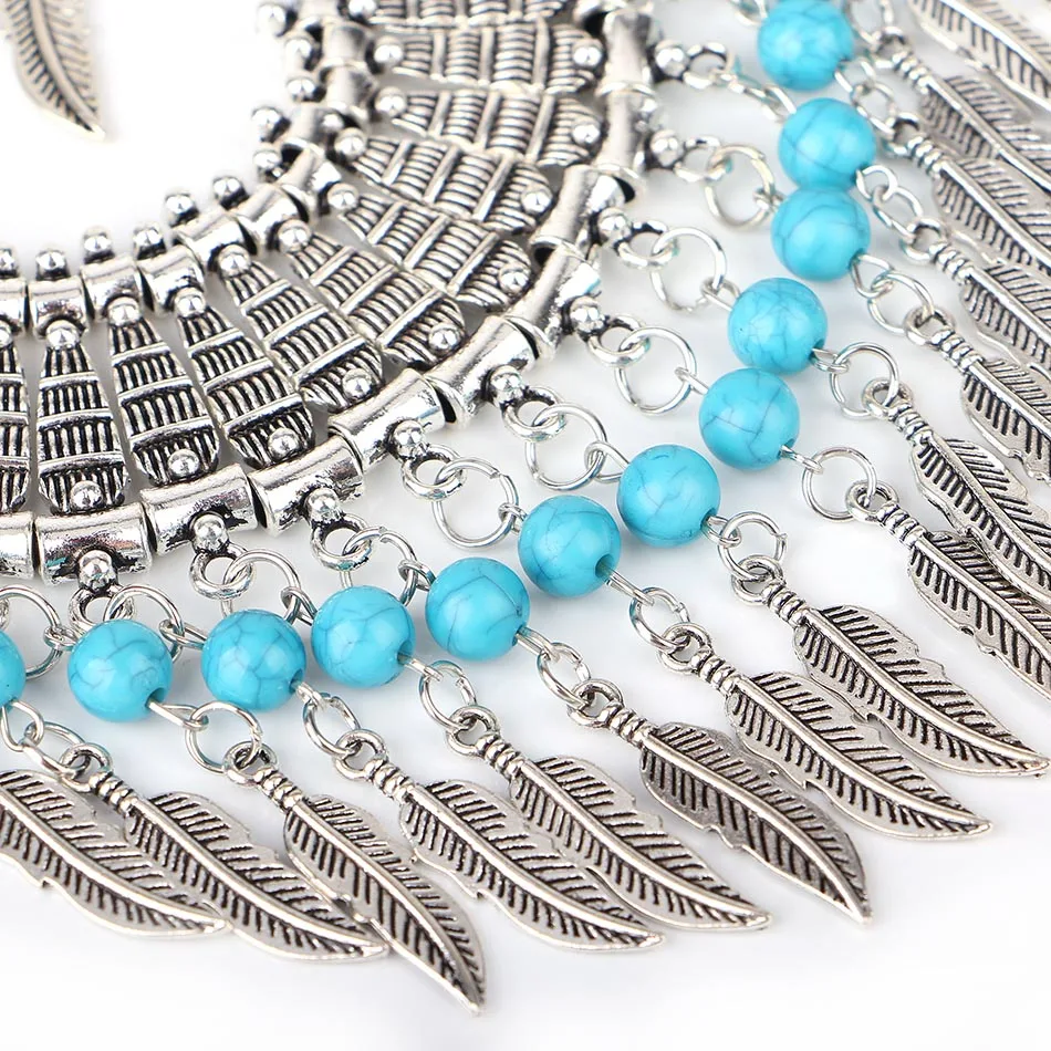 Match-Right Women Necklace Vintage Statement Necklaces Pendants Trendy Jewelry Leaves Necklace Women Accessories KK025