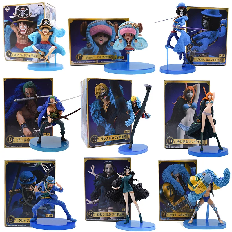 

Anime One Piece Figure 20th anniversary Nami Luffy Sanji Chopper Usopp Zoro Robin PVC Action Model Figurine Toys Christmas Gifts