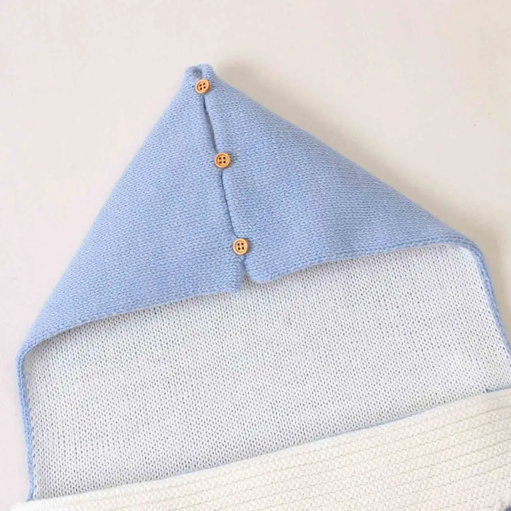 Baby Sleeping Bags Cute Rabbit Knitted Newborn Bebes Swaddle Wrap Sleep Sacks for Stroller 0-6M Infant Kids Envelopes 75*35cm
