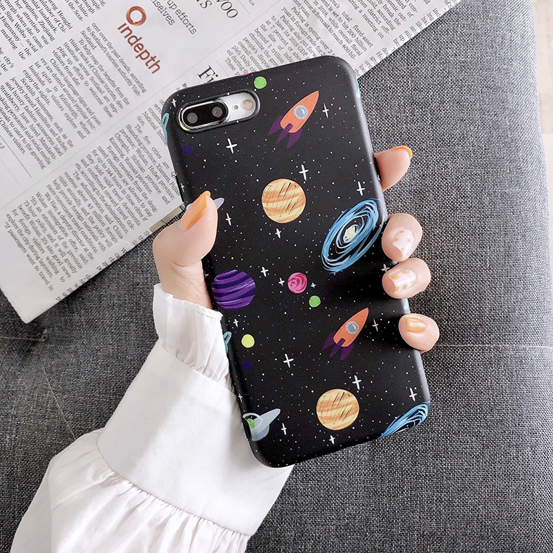 Чехлы для телефонов iphone 11Pro XS Max X XR Brilliant Space planet матовый IMD мягкий чехол для iphone 11 6 6S 7 8 Plus задняя крышка fundas