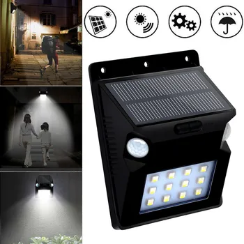 

12 LEDs Solar LED Porch Lights Motion Sensor LED Diode Wall Lamp Outdoor Path Way Garage Fence Auto ON/OFF Security Decoration