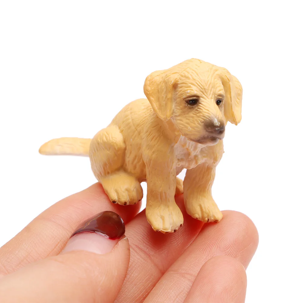 Simulation Mini dog Miniature Figurine Animal Model Toys Children Gift Fairy Garden Decoration Accessories