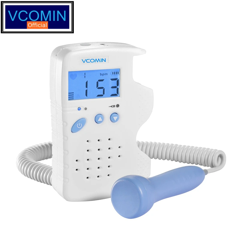 Vcomin Fetal Doppler Hand-Hold Pocket Suono Portatile Baby Heart Gravidanza Ultrasuoni Fetal Doppler Detector Machine