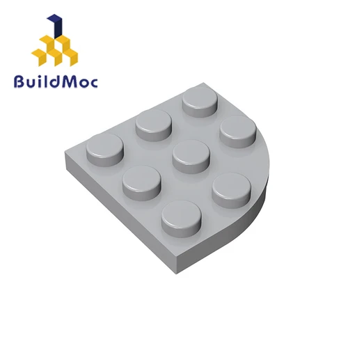 BuildMOC 30357 пластина с закругленной вершиной для 3x3 стойка дисплея картона для строительных блоков Запчасти DIY обучающий конструктор креативный подарок игрушки - Цвет: Светло-желтый