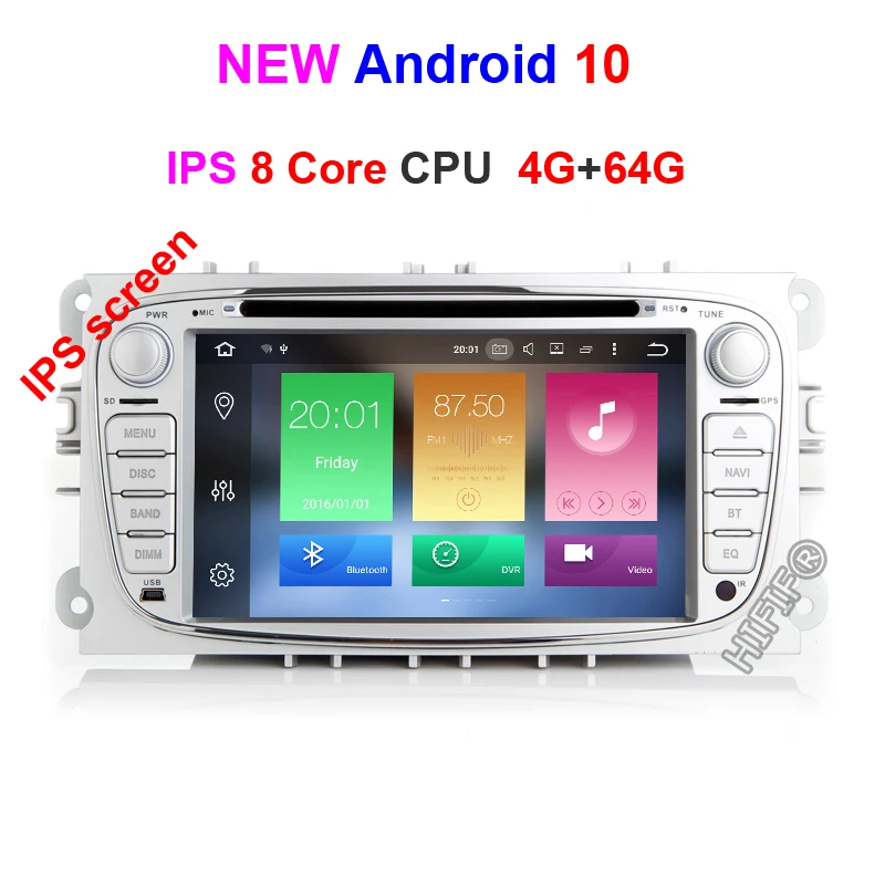 Octa Core 4G 64G Автомобильный мультимедийный плеер Android 10 gps Авторадио 2 Din для FORD/Focus/Mondeo/S-MAX/C-MAX/Galaxy ram 4 Гб 32 Гб радио DSP DVR - Цвет: Octa Core 4G 64G