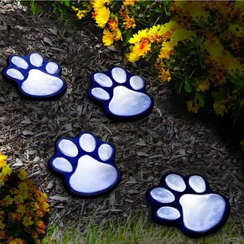 

Solar Paw Print Lights Bear Dog Cat Animal Garden Lights Paw Lamp Pathway Lawn Yard Outdoor Decorations Foot Print Lamp