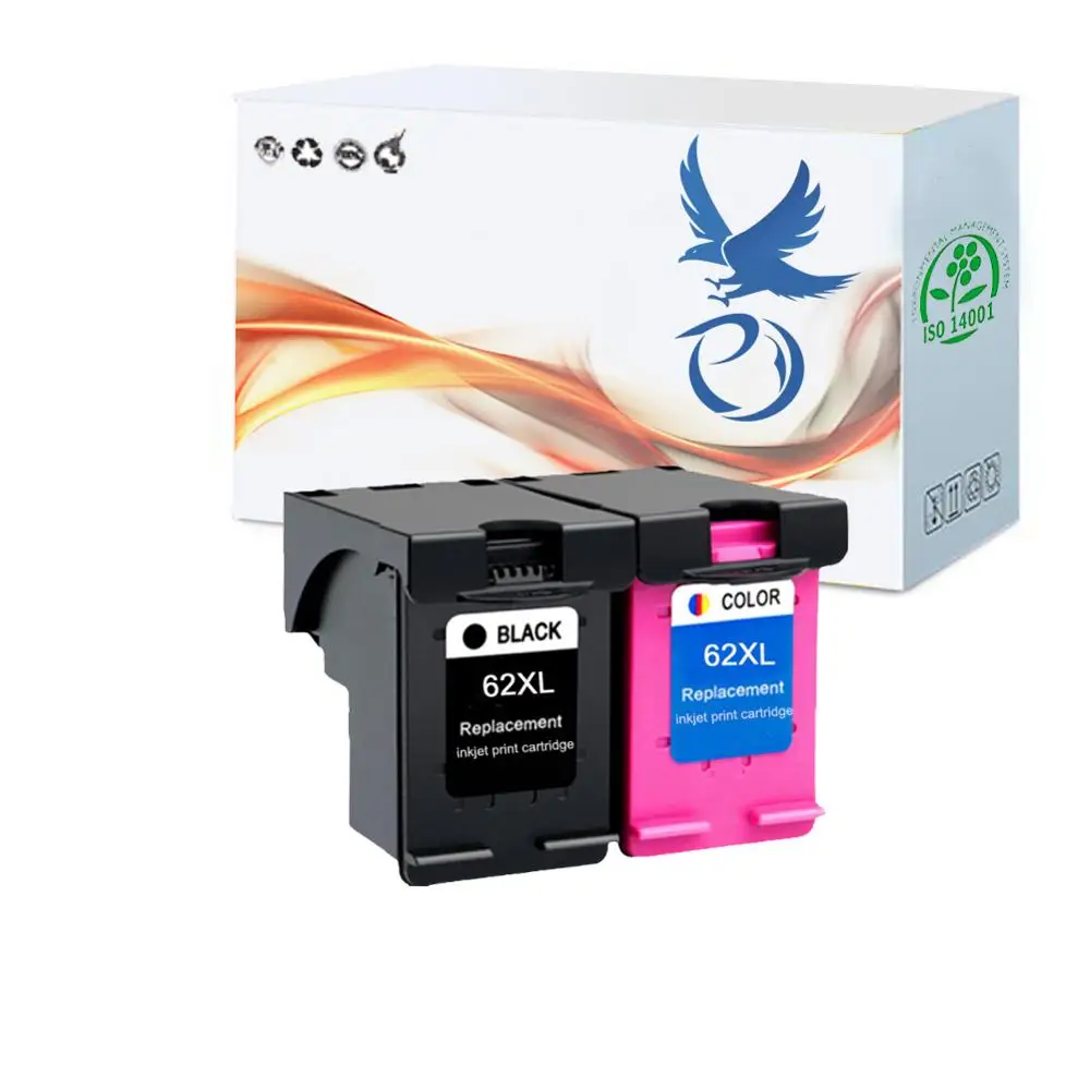 Conjunto de Substituição Do Cartucho De Tinta para HP 62XL 1 py 62 XL para HP Envy 7640 5660 7645 5642 5540 5640 Officejet 5740 5745 8040 5746