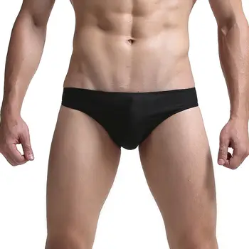 

UK Men's Ice Silk Sexy Low-waist Briefs Seamless Breathable Shorts Underwear