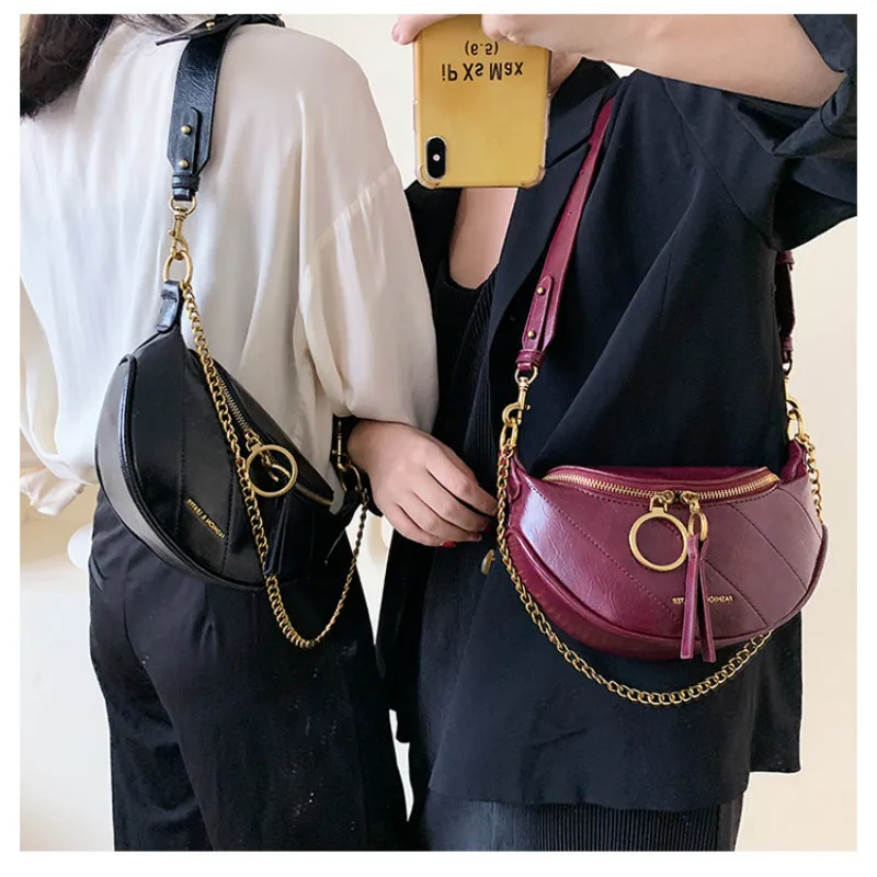 Женская сумка через плечо высокого качества женские новые модные сумки роскошная сумка на плечо с цепочкой Повседневная сумка почтальона сумка на пояс