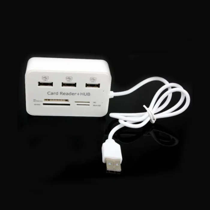 Все в одном USB 2,0 концентратор 3 порта с USB концентратор-картридер 2,0 480 Мбит/с комбо для MS/M2/SD/MMC/TF для ПК ноутбука AS99