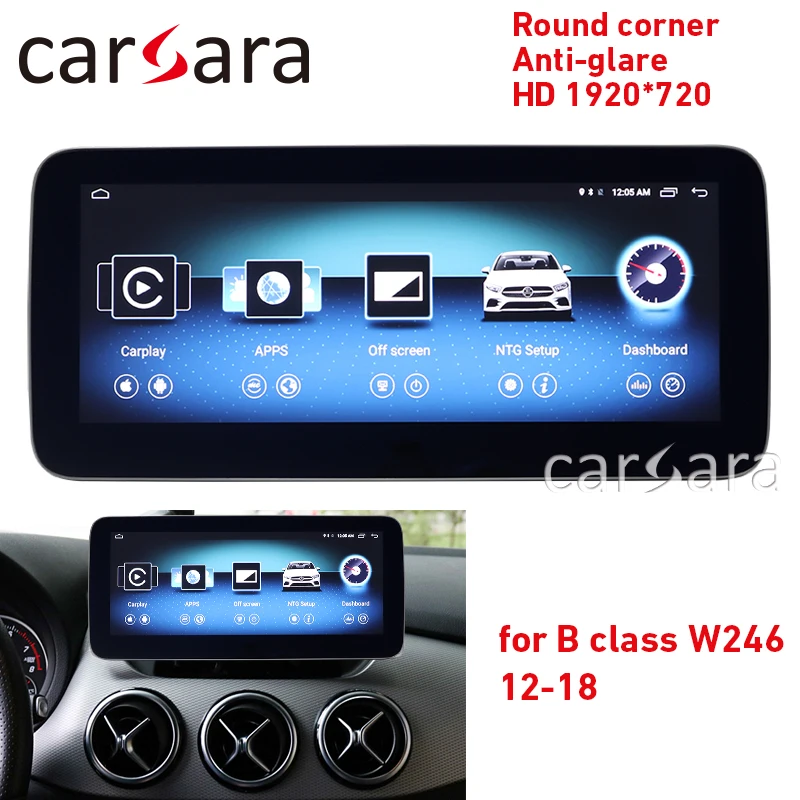  Android multimedia player B Class W246 round corner HD 1920 anti-glare touch screen 10.25