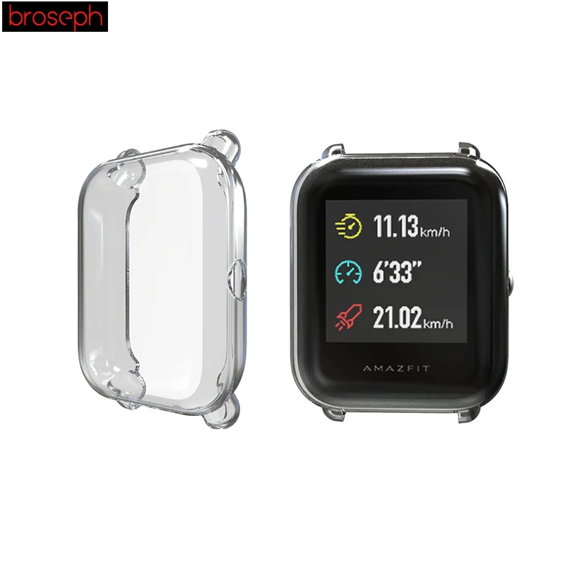 Мягкий ТПУ защитный чехол для Amazfit Bip защита экрана полный охват часы бампер Смарт часы аксессуары