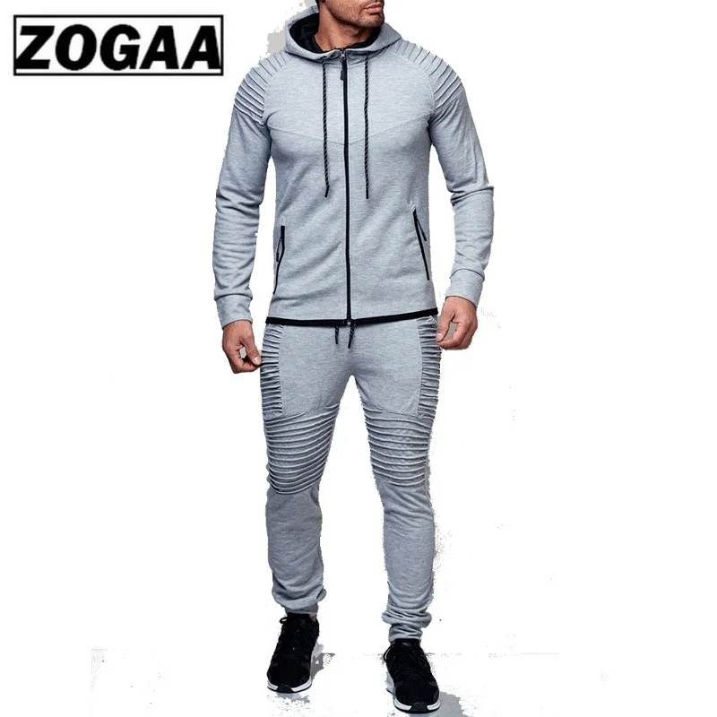 ZOGGA модная куртка+ брюки спортивная одежда для мужчин спортивный костюм Толстовка весна осень Мужская брендовая одежда толстовки мужские s спортивный костюм набор