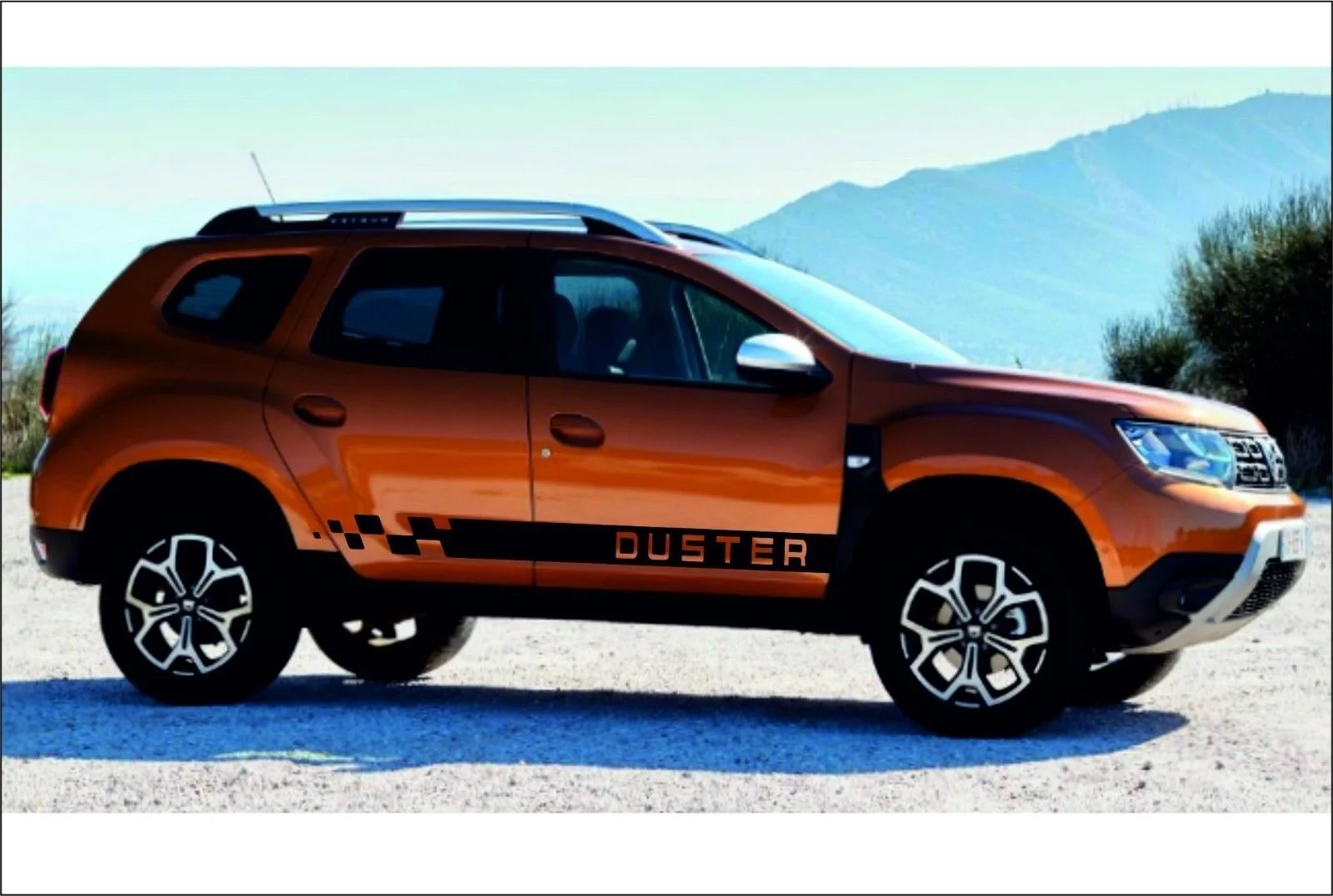 Для 2 шт./пара DUSTER Renault& Dacia 2x Aufkleber Наклейка на тело виниловая графика полосатый стикер, логотип