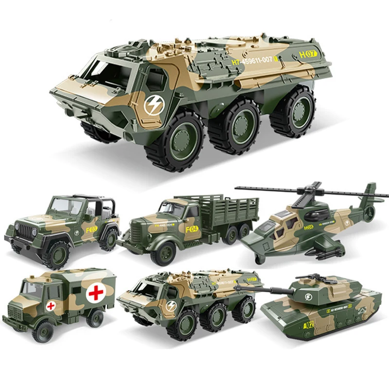 

1:52 Scale Military Truck Model Metal Diecast & Vehicles Simulation Pull Back Tank Fighter Collection Toy for Children Boy S1068