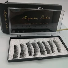 Pestañas postizas magnéticas 3D, 5 imanes, 8 Uds., duraderas, hechas a mano, de visón Artificial Natural, con pinzas