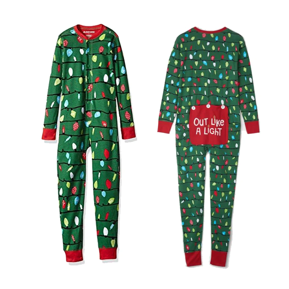 Зимние Теплые Семейные комбинезоны, рождественские пижамные наборы, одежда для сна для взрослых и детей, пижамы
