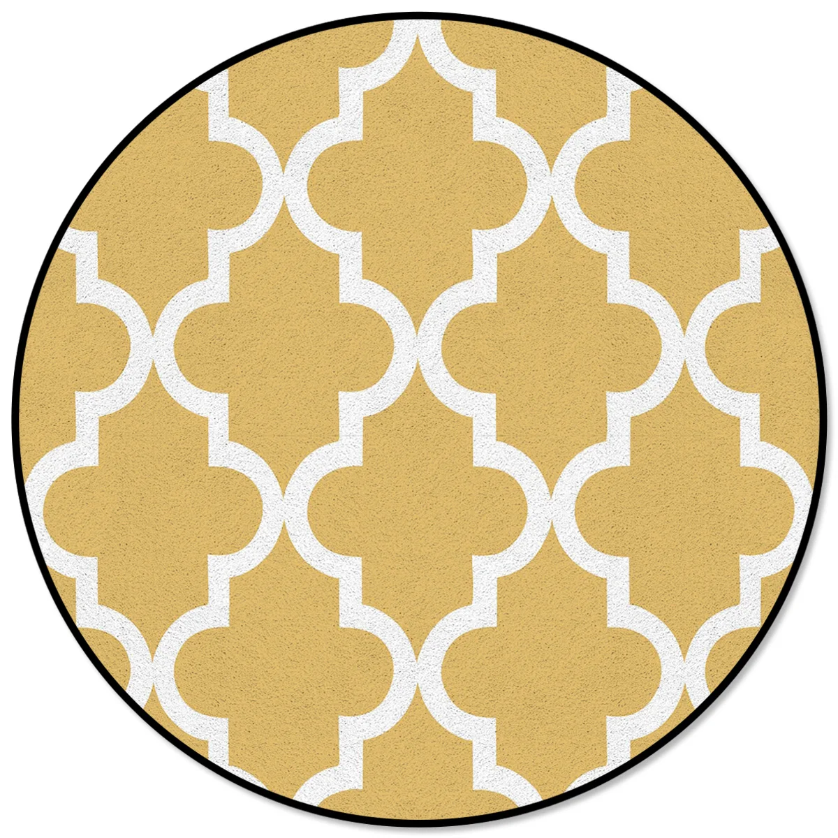 Круглый ковер, геометрическая решетка, призматический марокканский стиль, желтые кухонные коврики, дверной коврик для кухни, спальни, пикника, для взрослых и женщин